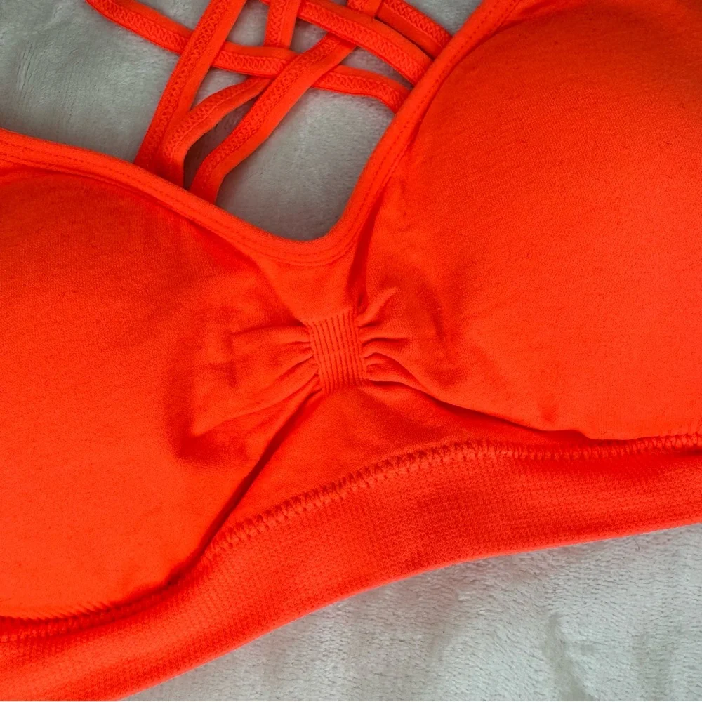 NEW Anemone Bright Orange Strappy Bralette